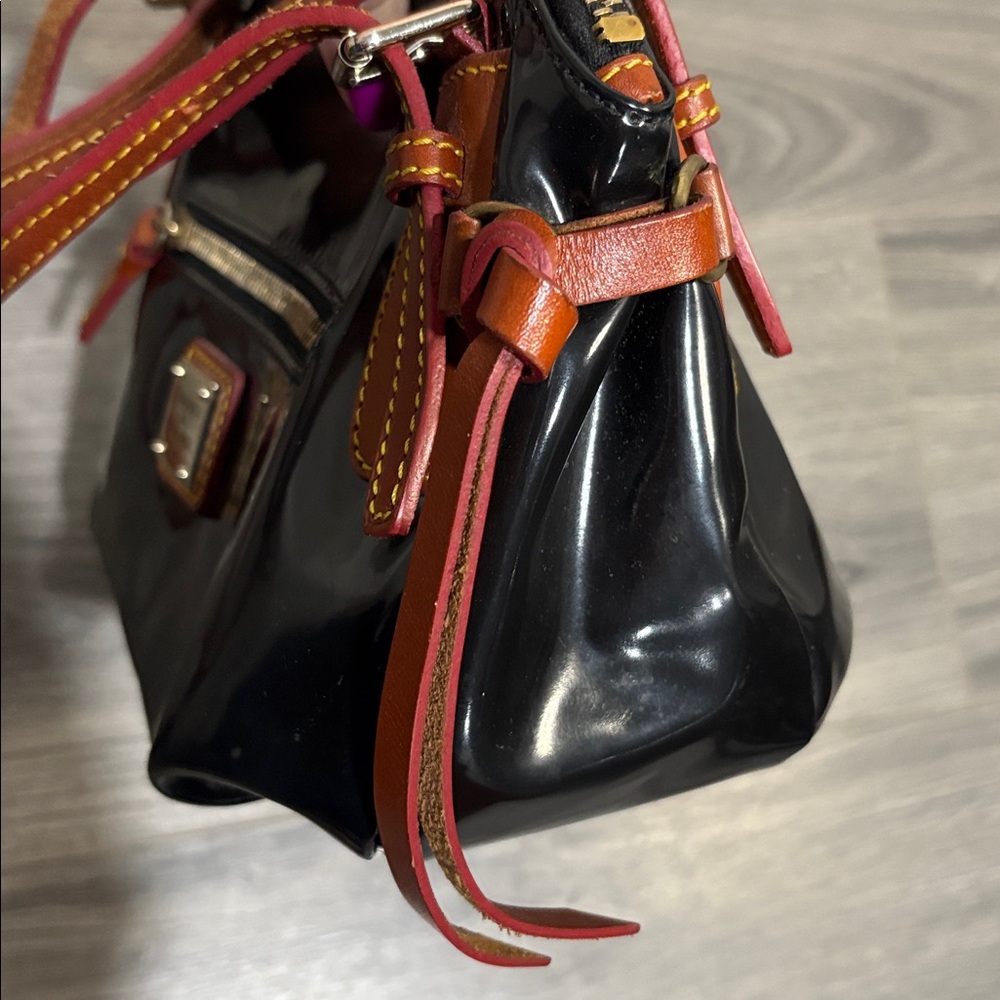 Dooney & Bourke Patent Leather Bag with Leather Accents - Picture 6 of 14